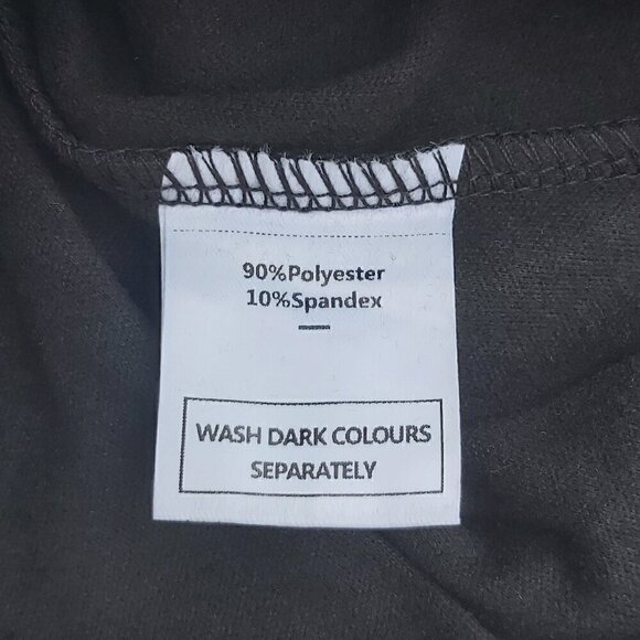 Women's Black Polyester Blend Long-Sleeved Shirt W/Puffy Ruched Shoulders, 2XL - Picture 6 of 7